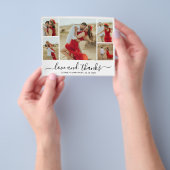 シックなフォトコラージュ予算結婚の感謝のチラシ チラシ (手)