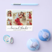 シックなフォトコラージュ予算結婚の感謝のチラシ チラシ (シングル)