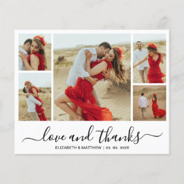 シックなフォトコラージュ予算結婚の感謝のチラシ チラシ