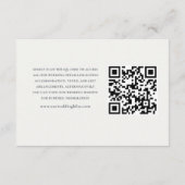 シックなフォトセージ緑の書道RSVP エンクロージャーカード (裏面)