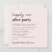 シックなフォトピンクの結婚披露宴 招待状 (正面)