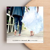 シックなフォトピンクの結婚披露宴 招待状