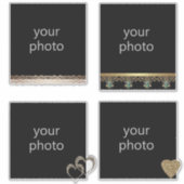 シックなフォトフレームステッカー シール (正面)