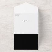 シックなフォトブライダルシャワー招待+レシピカード オールインワン招待状 (外側)