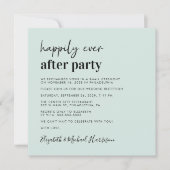 シックなフォトミントウェディングレセプション 招待状 (正面)