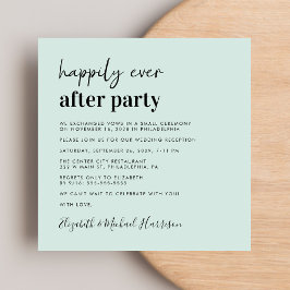 シックなフォトミントウェディングレセプション 招待状