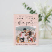 シックなフォト赤面ウェディングレセプション日付を保存 (スタンド正面)