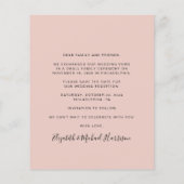 シックなフォト赤面ウェディングレセプション日付を保存 (裏面)