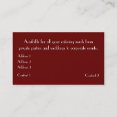 シックなフォーク及びスプーンのフードサービスの名刺 名刺 (裏面)