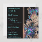 シックなフラクタル結婚式招待状 招待状 (正面)