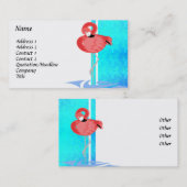 シックなフラミンゴの名刺 名刺 (正面/裏面)