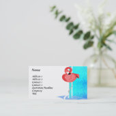 シックなフラミンゴの名刺 名刺 (スタンド正面)