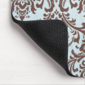 シックなフランスのな青の生地のマウスパッド マウスパッド (コーナー)