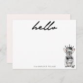 シックなフランスのブルドッグフレンチラブステーショナ王室のリー ノートカード (正面/裏面)