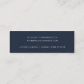 シックなフルーツフローラケーキパティッセリーカップケーキベーカリー スキニー名刺 (裏面)