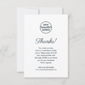 シックなフローラお客様の感謝ありがとう サンキューカード (正面)