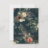 シックなフローラお客様の感謝ありがとう サンキューカード (裏面)