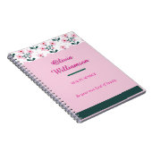 シックなフローラとカラーブロック ノートブック (右側)