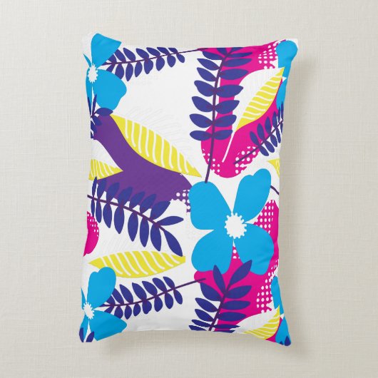 シックなフローラとドットパター葉ン付 アクセントクッション (裏面(縦))