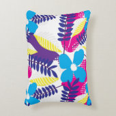 シックなフローラとドットパター葉ン付 アクセントクッション (正面(垂直))