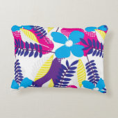 シックなフローラとドットパター葉ン付 アクセントクッション (裏面)