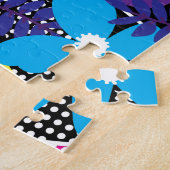 シックなフローラとドットパター葉ン付 ジグソーパズル (側面)