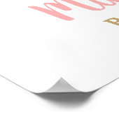 シックなフローラウッドランドアニマルズベビースワーカウェルカム ポスター (角)