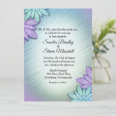 シックなフローラカラーコ結婚ンボ 招待状 (スタンド正面)