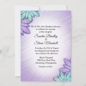 シックなフローラカラーコ結婚ンボ 招待状 (正面)