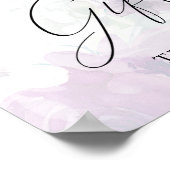 シックなフローラカードとギフト結婚ズ ポスター (角)