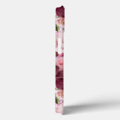 シックなフローラキラキラ紫色のピンクのシルバーモノグラム Case-Mate iPhoneケース (裏面 / 右)