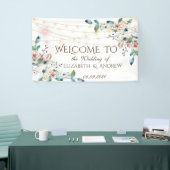 シックなフローラストリングライト 横断幕 (トレードショー)