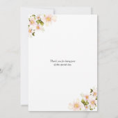 シックなフローラストロベリーパンケーキベビーシャワーブランチ 招待状 (裏面)