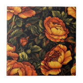 シックなフローラバラセラミックタ素朴イル タイル (正面)