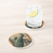 シックなフローラフランスのカントリーモダンヴィンテージ孔雀 コースター (側面)