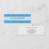 シックなフローラルパターン スキニー名刺 (正面/裏面)