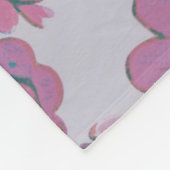 シックなフローラルパターン フリースブランケット (角)