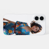 シックなフローラ保護 –  iPhone 16ケース (裏面横)
