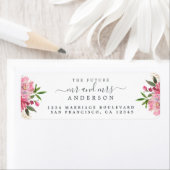 シックなフローラ未来ミセス結婚ズ差出人住所 ラベル (インサイチュ)