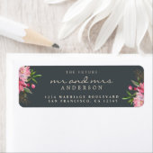 シックなフローラ未来ミセス結婚ズ差出人住所 ラベル (インサイチュ)