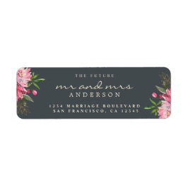 シックなフローラ未来ミセス結婚ズ差出人住所 ラベル
