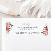 シックなフローラ未来ミセス結婚ズ差出人住所 ラベル (インサイチュ)