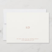 シックなフローラ水の色の結婚式の日付を保存 招待状 (裏面)