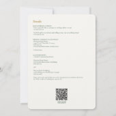 シックなフローラ水彩オールインワン結婚ズ 招待状 (裏面)