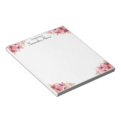 シックなフローラ水彩ワイルドフラワーフレームメモ帳 ノートパッド (アングル)