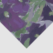 シックなフローラ紫色の花 薄葉紙 (詳細)