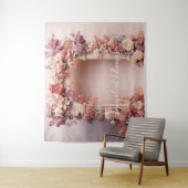 シックなフローラ結婚アーチの背景 タペストリー (インサイチュ)