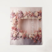 シックなフローラ結婚アーチの背景 タペストリー (正面)