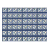 シックなフローラ花瓶ブルーチノイスリートイレモノグラム テーブルクロス (正面(横))