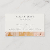 シックなブッシュピンク金ゴールド絵を描油テクスチャアポイントメント 名刺 (裏面)